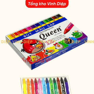 [Chính Hãng] Bút sáp màu Queen (Nữ Hoàng) - 12 màu/18 màu- Tiêu chuẩn chất lượng Mỹ & Châu Âu