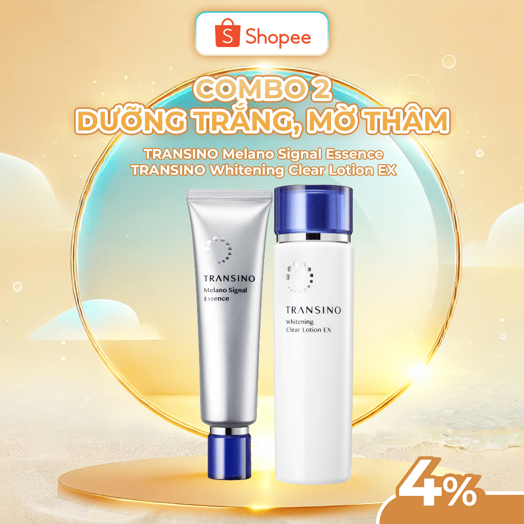 Ảnh Combo 2 Dưỡng Trắng, Mờ Thâm TRANSINO Melano Essence 50 - Clear Lotion 1