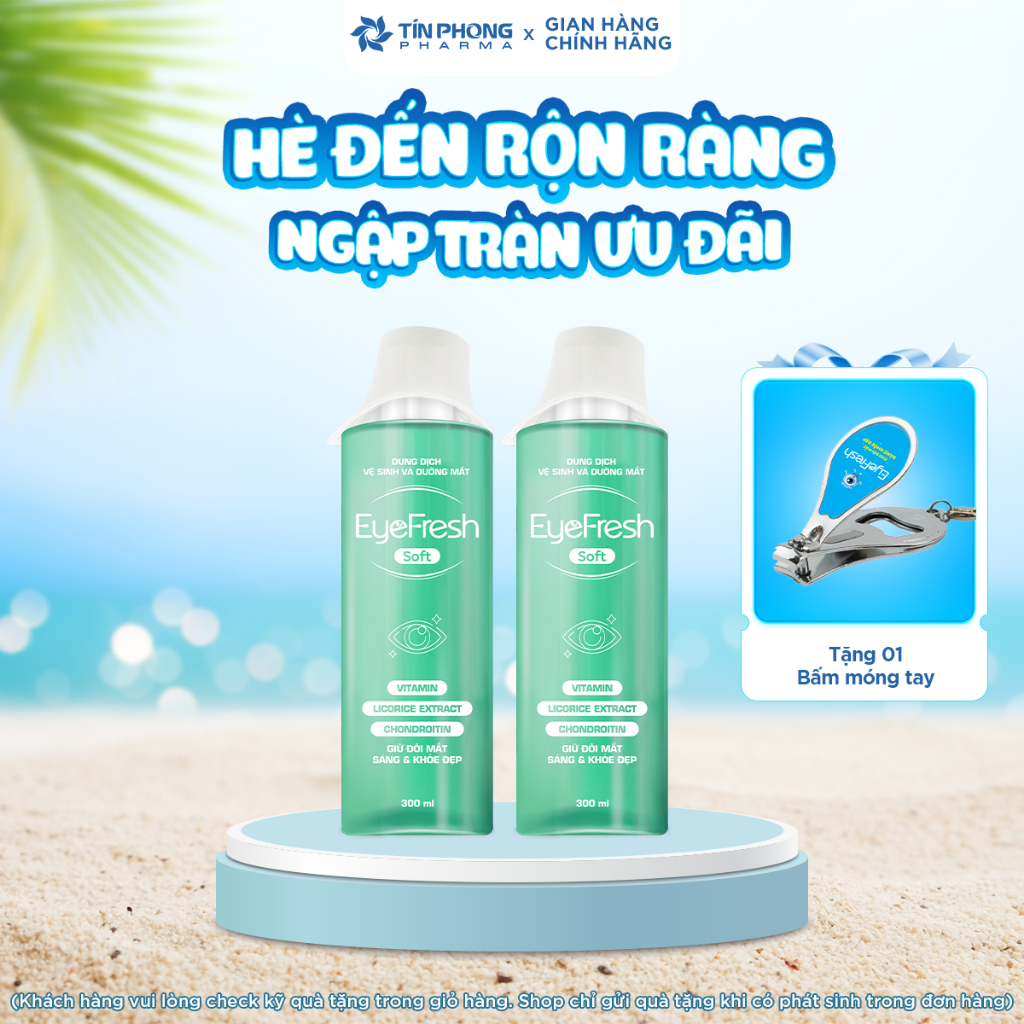 Ảnh Combo 2 Nước Rửa Mắt EYEFRESH Soft Hỗ Trợ Làm Sạch, Làm Dịu, Dưỡng Ẩm Cho Mắt Sáng Khỏe Chai 300ml 1