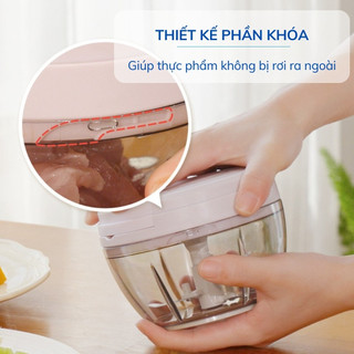 Máy Xay Cầm Tay Xoay Nhanh Chóng, Dụng Cụ Nghiền Tỏi Tiện Lợi Dành Cho Nhà Bếp