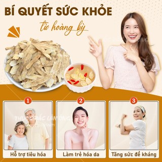 Trà hoàng kỳ 100g, hoàng kỳ khô, thái phiến mỏng, to, thơm đẹp, dùng pha trà, hầm canh - Lãn Ông