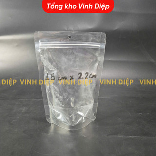 500g túi zip trong đáy đứng - 2 mặt trong đựng bột, nước nhiều kích thước
