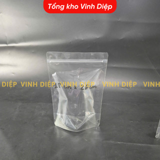 500g túi zip trong đáy đứng - 2 mặt trong đựng bột, nước nhiều kích thước
