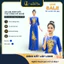 Áo Dài Lụa Đính Hoa A64 Xanh Coban Vẽ Thủ Công Lấp Lánh [Co Giãn Nhẹ, Thấm Hút] Nữ Women Dress, Áo Dài ChoMẹ