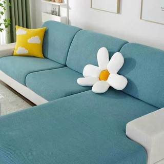 Bọc Ghế Sofa Vỏ Bọc Đệm Ghế Sofa Vải Lông Cừu Dày Màu Trơn Tùy Chọn Co Giãn Trang Trí Phòng Khách 1-4 Chỗ Ngồi