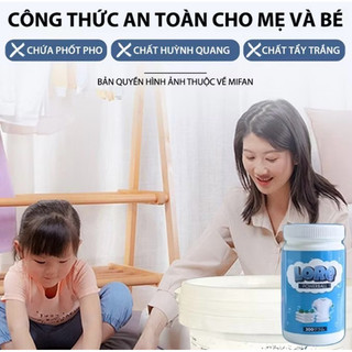 Bột Tẩy Trắng Quần Áo LORE 300G Chính Hãng - Làm Sạch Vải, Ố Vàng, Vết Bẩn Khó Giặt - An Toàn, Không Phai Màu