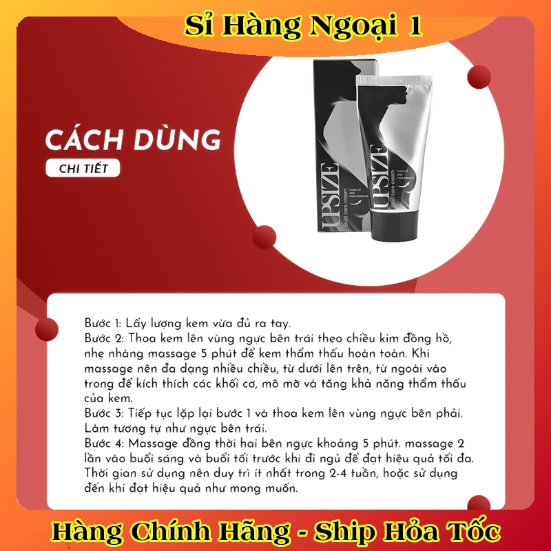 [CÓ CHE TÊN] Kem nâng ngực Upsize nở ngực chống chảy xệ làm săn chắc tăng kích thước vòng 1 làm hồng ngũ hoa - HÀNG NGA