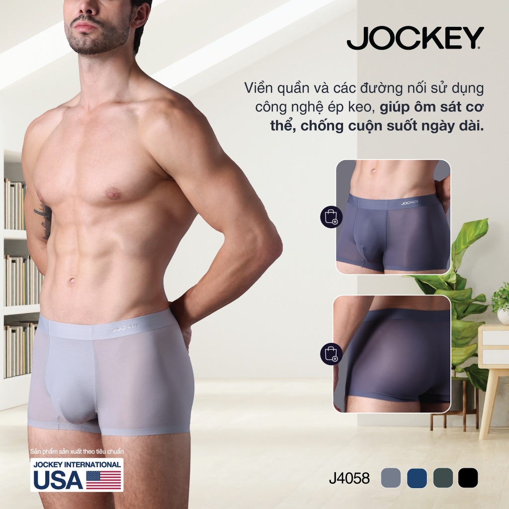 Ảnh Combo 3 Quần lót Nam Jockey Trunk không đường may - J4058 4
