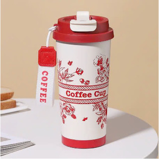 Ly giữ nhiệt Flower Melli inox 316 có ống hút và lõi lọc trà cao cấp 500ml
