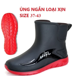 Ủng ngắn đi mưa size 38 - 43, đế cứng chống trơn trượt lý tưởng cho làm vườn đi phượt.