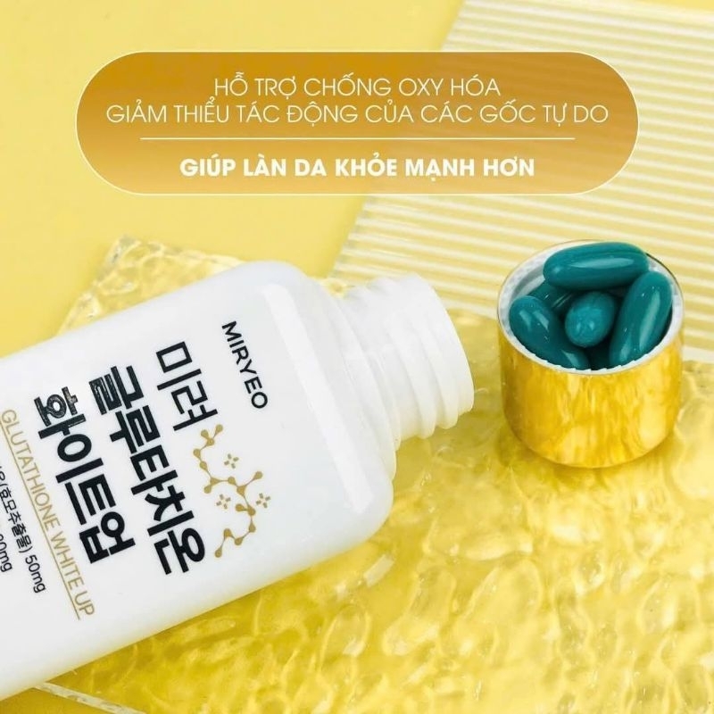 miryeo glutathione white up Viên uống trắng da Miryeo nội địa Hàn Quốc hộp 62v