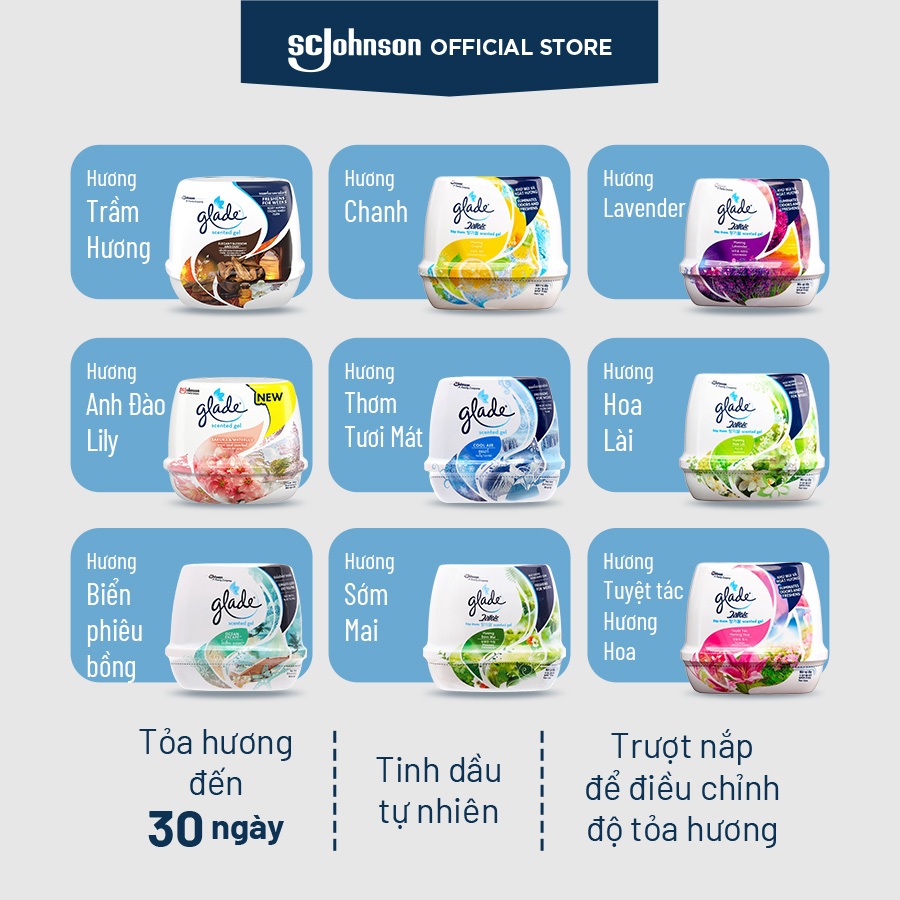 Ảnh GLADE Combo 2 Sáp Thơm Hương Anh Đào Lily 180gx2 2