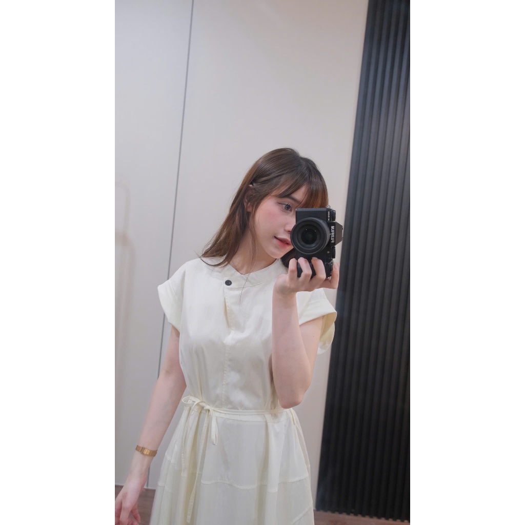 Đầm tay hến Chililuu váy maxi dáng dài form tay hến chiết eo phong cách thanh lịch sang trọng
