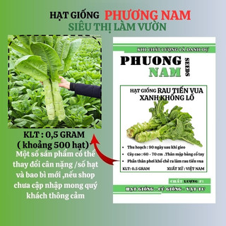 0,5 Gram - Hạt Giống Rau Tiến Vua Xanh/Tím Khổng Lồ F1 Phương Nam