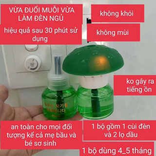 đèn đuổi muỗi thông minh có tặng kèm 2 lọ tinh dầu