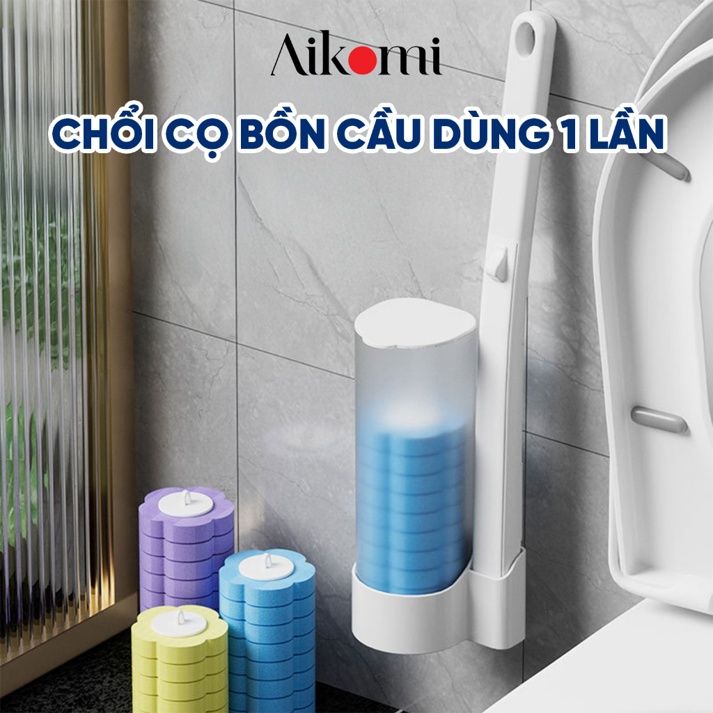 Ảnh Bộ Cọ Nhà Vệ Sinh, Cọ Bồn Cầu Dùng 1 Lần Kèm 6 Đầu Cọ Thay Thế Khử Khuẩn,Tiện Lợi (3 mùi hương) 1