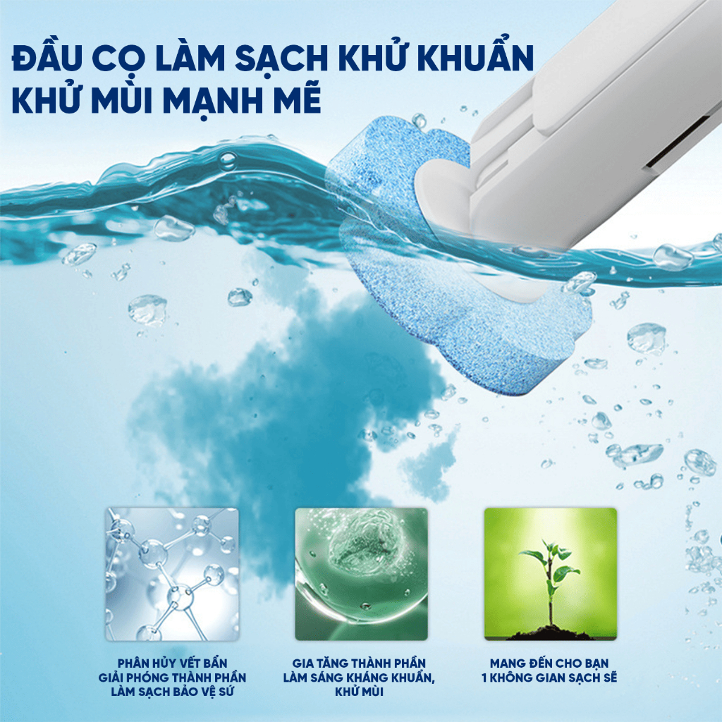 Ảnh Bộ Cọ Nhà Vệ Sinh, Cọ Bồn Cầu Dùng 1 Lần Kèm 6 Đầu Cọ Thay Thế Khử Khuẩn,Tiện Lợi (3 mùi hương) 3