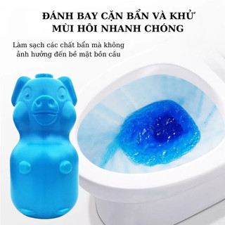 Lọ Thả Bồn Cầu Con Heo Tẩy Khử Mùi Thế Hệ Mới Diệt Khuẩn Khử Mùi Hôi Tạo Nước Màu Xanh Chống Ố Vàng ToiLet 88621
