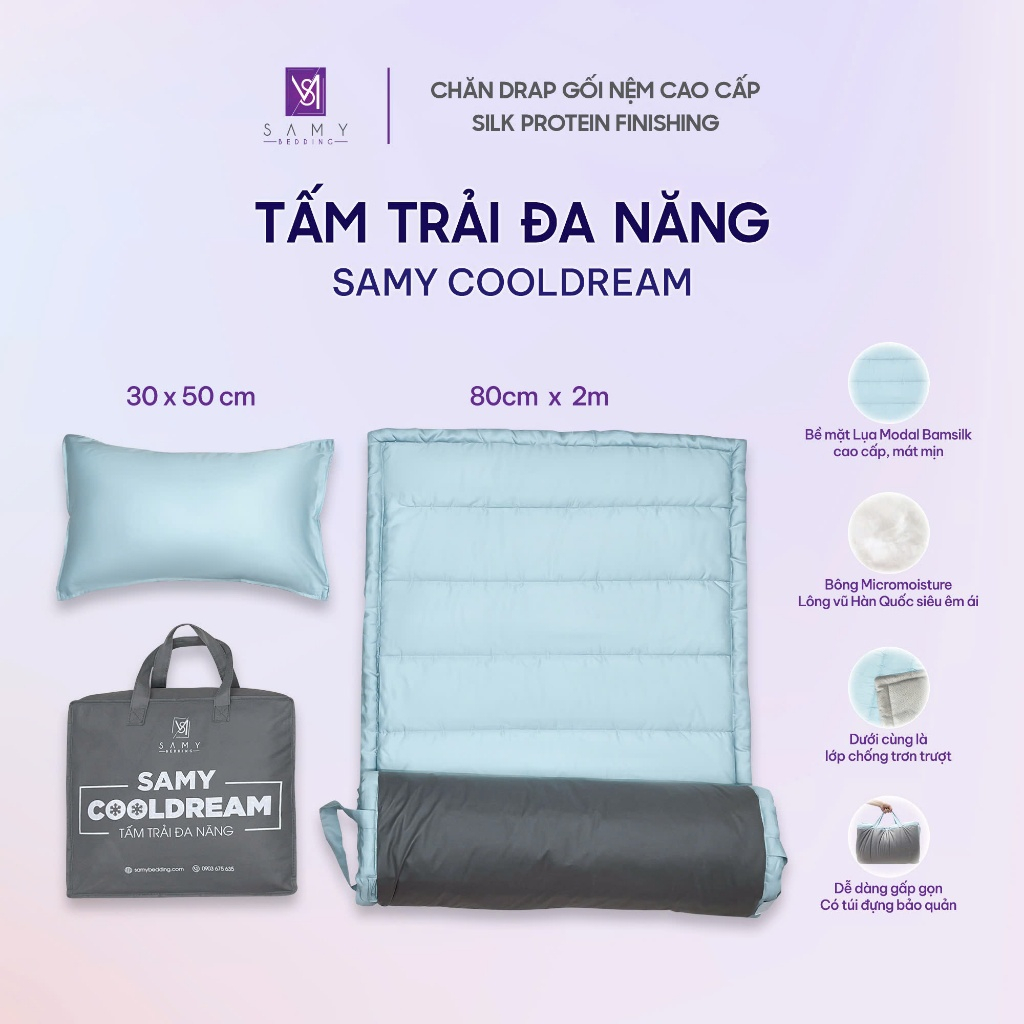 Ảnh Set Tấm Trải Đa Năng Cao Cấp 80cmx2m Samy Cooldream Cho Văn Phòng 1