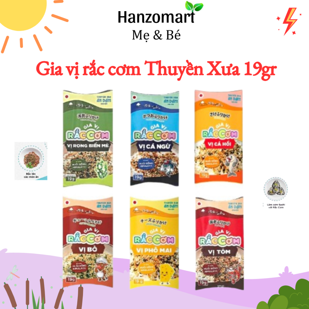 Gia Vị Rắc Cơm Thuyền Xưa Ăn Dặm Nguyên Liệu Nhật Bản Cho Bé Từ 1 Tuổi 19g Đủ Vị