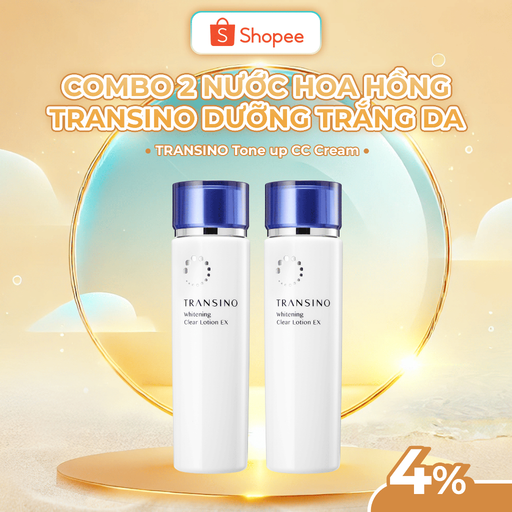 Ảnh Combo 2 Nước Hoa Hồng TRANSINO Dưỡng Trắng Da 150ml 1