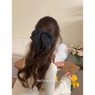 Kẹp Tóc Càng Cua Nơ Chấm Bi Kiểu Pháp - Kẹp Tóc Điệu Đà Thanh Lịch Dành Cho Chị Em - Kho Sỉ Gia Dụng Alulu