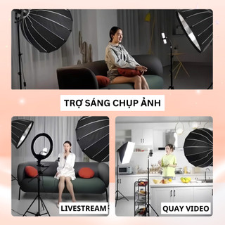 Đèn Livestream Idol Softbox Tổ Ong 70cm, Chân Cao Cấp Tạo Chiều Sâu Cho Studio,Chụp Ảnh Sản Phẩm Chuyên Nghiệp