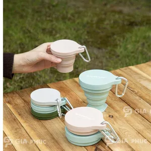 Ly ( Cốc ) Silicon gấp gọn, chất liệu silicone thực phẩm, chịu nhiệt độ 200 độ, giấy chứng nhận từ nhà máy