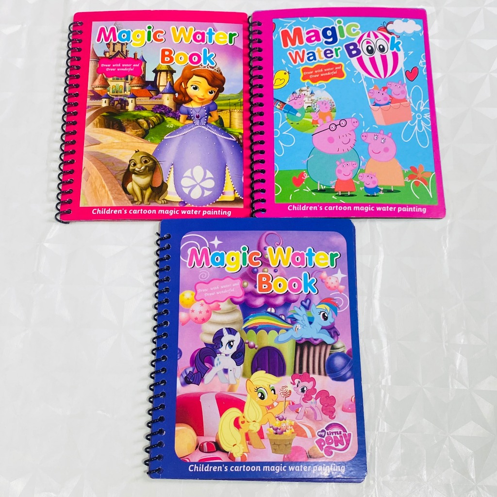 Combo 3 cuốn sách tô màu tranh nước ma thuật cho bé