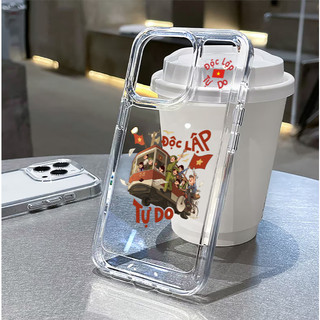 Ốp lưng iphone trong suốt chống sốc in hình ĐỘC LẬP TỰ DO iphone 16 16pro 16promax 15 14 13 12 11 8plus x xsm sda206