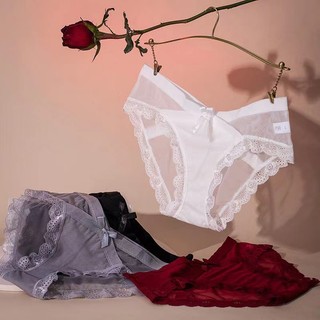 Combo 4 Quần Lót Nữ Cotton Ren Hoa Xinh Phối Lưới, Quần Chip Mềm Sexy Tôn Dáng King Shop L-8136