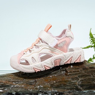 Giày sandal bé gái HOBIBEAR E1010 Orange, dép bé gái đế EVA cao 3cm phù hợp cho bé 4 đến 12 tuổi