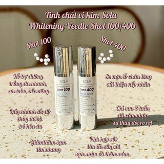 Vi Kim Sinh Học Giảm Nám Chuyên Sâu Sola Whitening Reedle Shot 100/400 50ml - Bebeau