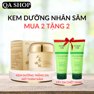 (Mua 2 Tặng 2) Kem Dưỡng Da Nhân Sâm Tặng Tẩy Da Chết Hỗ Trợ Mờ Nám Xóa Nhăn Chống Lão Hóa - Dưỡng Ẩm (60g) - QA Shop