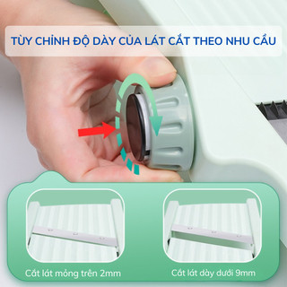 Máy Thái Rau Củ Đa Năng 3 Trong 1 Có Hộp Đựng Bào Sợi, Thái Lát, Cắt Nhanh Điều Chỉnh Lưỡi Dao