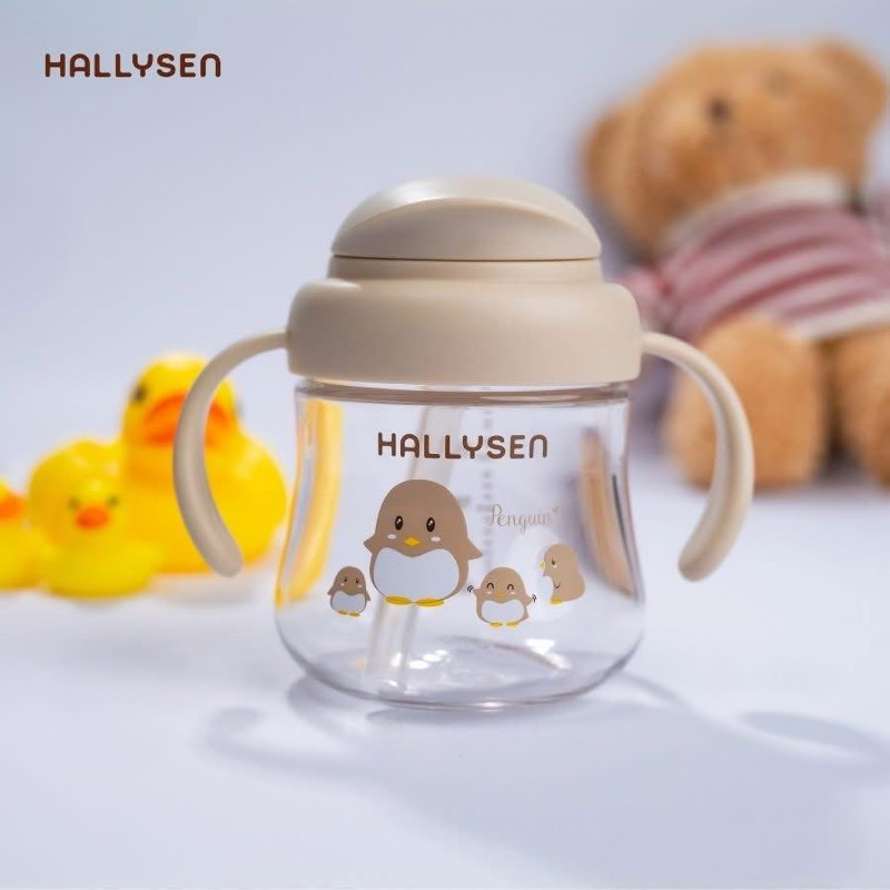 Bình tập uống nước Hallysen - Chất liệu Tritan trong suốt như thủy tinh tibongstore- Dung tich 210ml