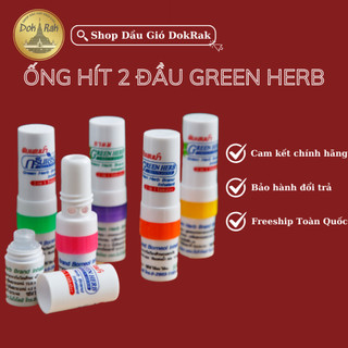 [CHÍNH HÃNG] Ống Hít Mũi 2 Đầu Xanh Lá Green Herb Thái Lan - SHOP DẦU DOKRAK