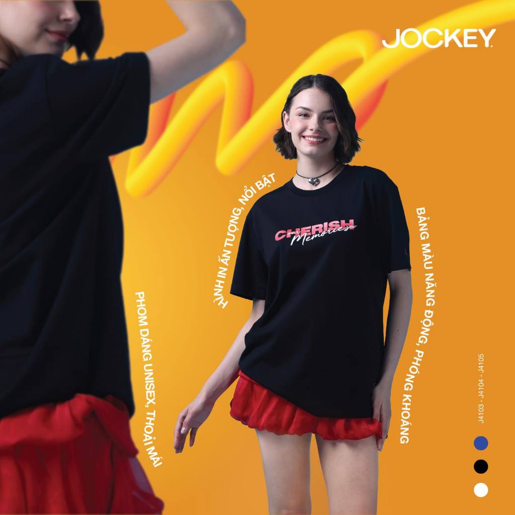 Ảnh Áo T - Shirt Jockey Unisex Nam Nữ in họa tiết - J4103 2