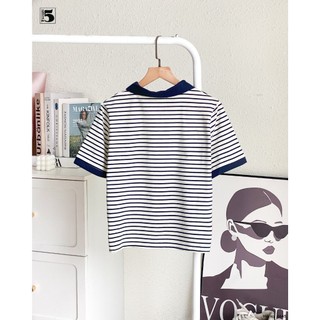 Áo Thun Polo Nữ Dáng Suông Họa Tiết Hình Gấu Dễ Thương TwentyFive Fashion 6645
