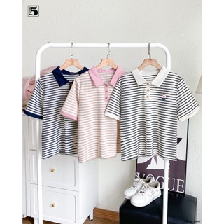 Áo Thun Polo Nữ Dáng Suông Họa Tiết Hình Gấu Dễ Thương TwentyFive Fashion 6645