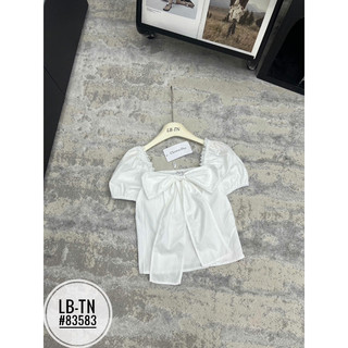 Áo sơ mi thô cổ vuông thắt nơ lưng chun #83583