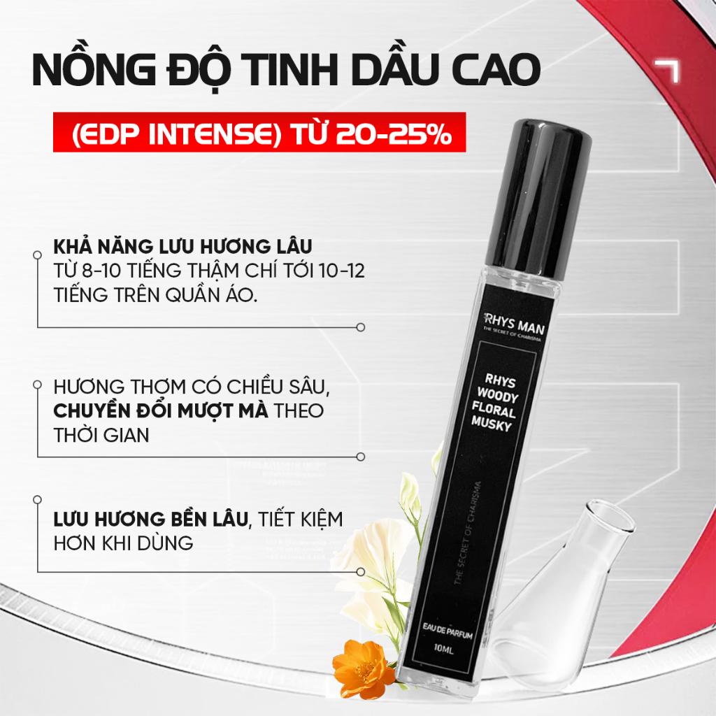 Ảnh Nước hoa nam RHYS MAN lịch lãm, đẳng cấp, lưu hương tới 12h 10ml/chai 1