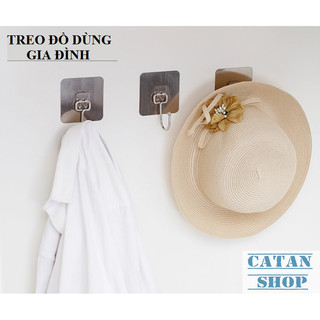 Vỉ Móc INOX bản lớn treo đồ cực dính, Miếng dán móc INOX chịu lực tối đa 10kg