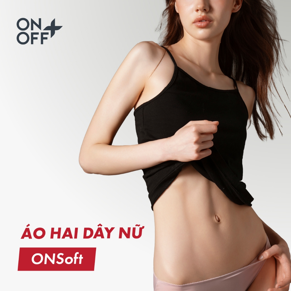 Ảnh Áo hai dây nữ ONOFF chất liệu Cotton mềm mại, thấm hút mồ hôi tốt - 16IM24S019 2