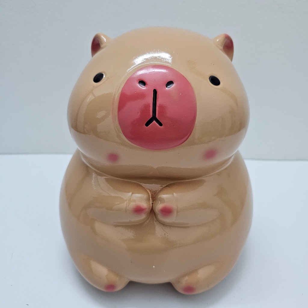 Heo Đất Lợn Đất Cappy Bara lỗ tròn(SIZE TO) cute Ống heo tiết kiệm tiền,trang trí,quà tặng CHINILINE