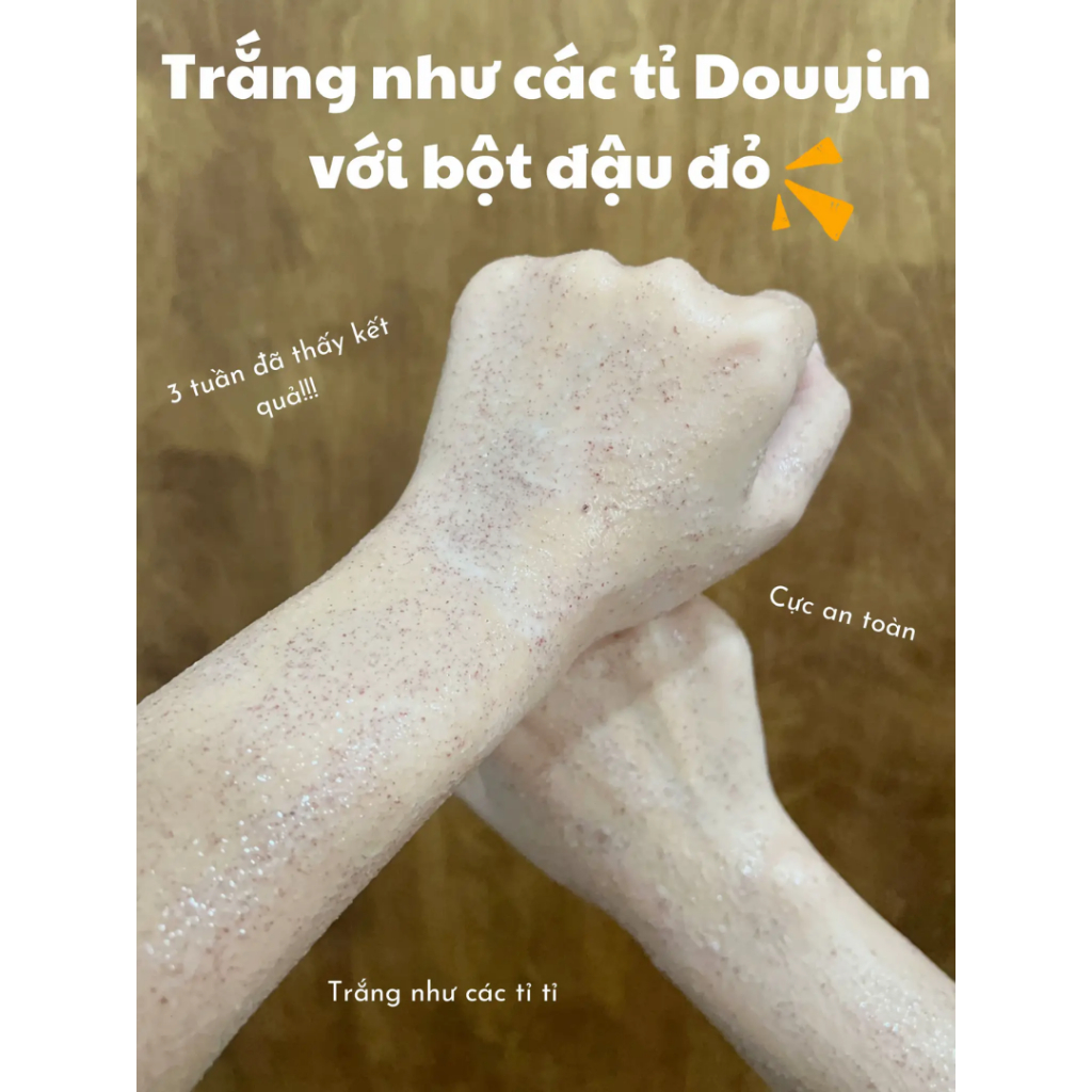Ảnh Bột đậu đỏ tắm trắng body LABIO hỗ trợ tẩy da chết nhỏ lỗ chân lông giúp da sáng mịn 100g 3