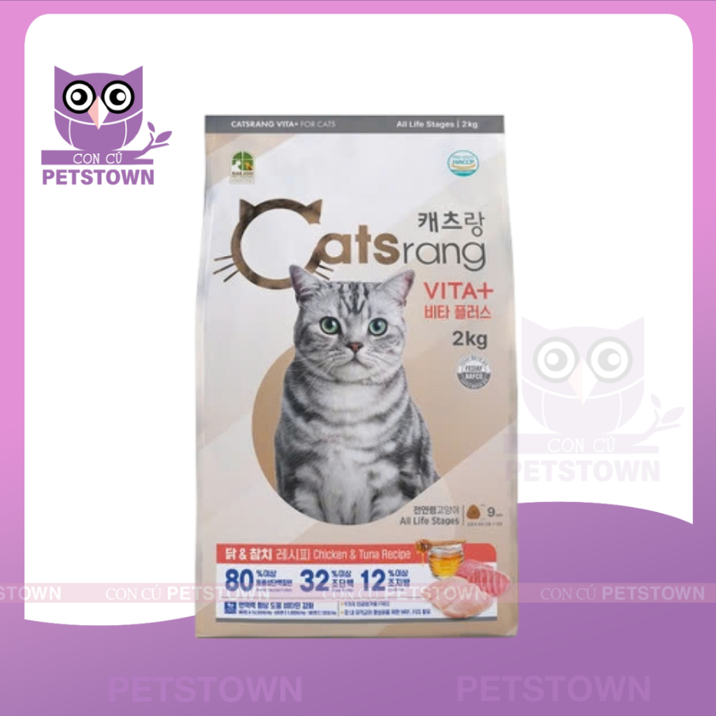 [2KG] Thức ăn hạt Cho Mèo Mọi Lứa Tuổi Catsrang nhập khẩu Hàn Quốc