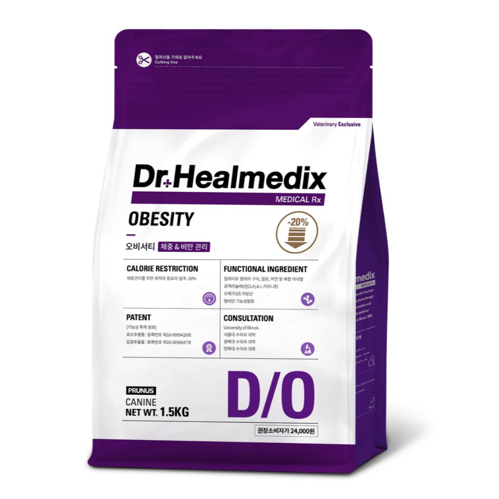 1.5kg THỨC ĂN HẠT KHÔ QUẢN LÍ CÂN NẶNG CHO CHÓ - DR. HEALMEDIX OBESITY