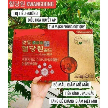Viên uống tiểu đường Kwangdong hàn quốc, hộp 112 viên - Ổn định đường huyết, huyết áp, mỡ máu