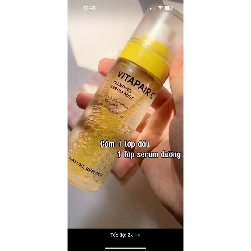 Xịt khoáng Vitapair C Blending Serum Mist Nature Republic